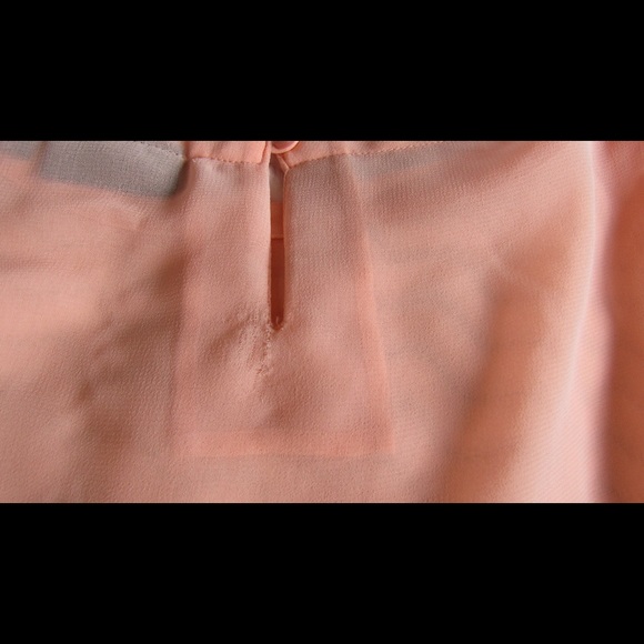 A.N.A Sheer Peach Light Top With Lace Details - Picture 5 of 6